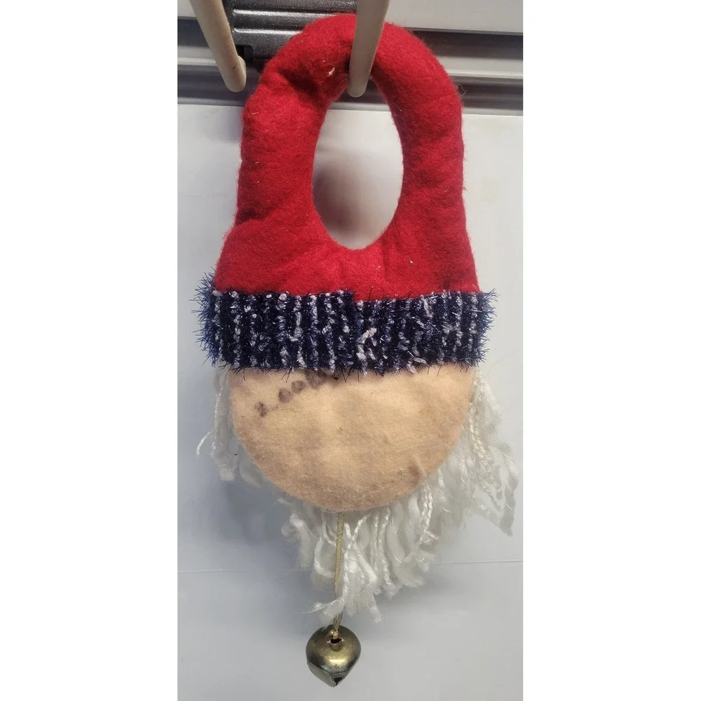 Adorable Plush Santa Claus Door Hanger Christmas‎ Holiday Decoration with Bell